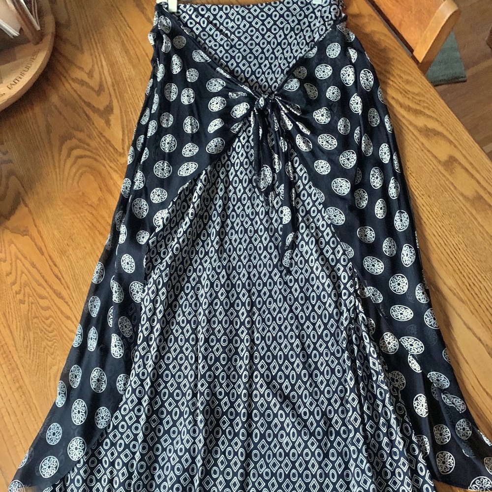 "Rialto" maxi skirt w/ attached sarong, Med, EUC